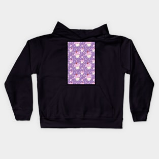 Purple Cupcake pattern Kids Hoodie